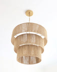 Triple Jute Chandelier