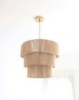 Triple Jute Chandelier